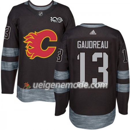 Herren Eishockey Calgary Flames Trikot Johnny Gaudreau 13 1917-2017 100th Anniversary Adidas Schwarz Authentic